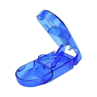 Pillensnijder Bewaardoosje Voor Pillen Medicijnsnijder - Blauw - Splitter - Pill Cutter