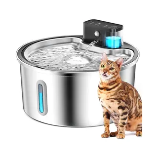 Pawpoll Drinkfontein - Draadloze - Waterfontein Voor Katten En Honden - Kattenfontein - 3.2L - Geruisloos - Incl. 1 Filter En 1 Sponzen