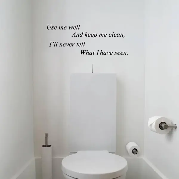Use Me Well Toilet - Zwart - 40 X 15 Cm - Toilet Engelse Teksten thumbnail