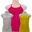 fuchsia roze, geel, wit