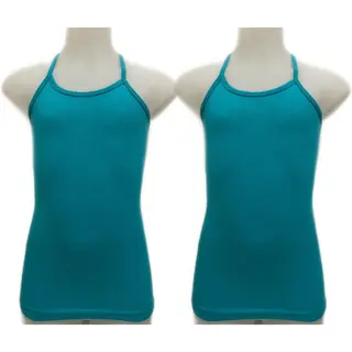Embrator Meisjes Spaghetti Hemdjes 2-stuks Turquoise Maat 152/158