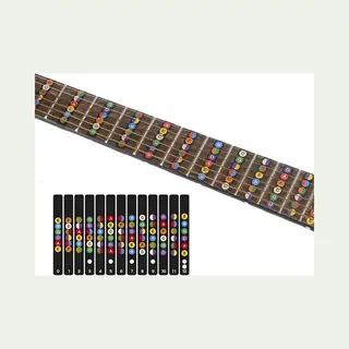 Gitaar Fretboard Sticker - Guitar Chords - Gitaar Hulpmiddelen Akkoorden - Noten Stickers - Aerobics - Cords - Zwart