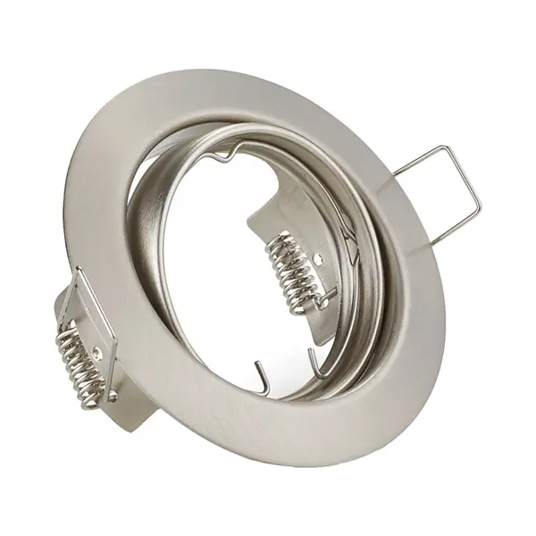 Bes Led Spot Armatuur GU10 - Trion - GU10 Inbouwspot - Rond - Nikkel - Aluminium - Kantelbaar Ø83mm thumbnail