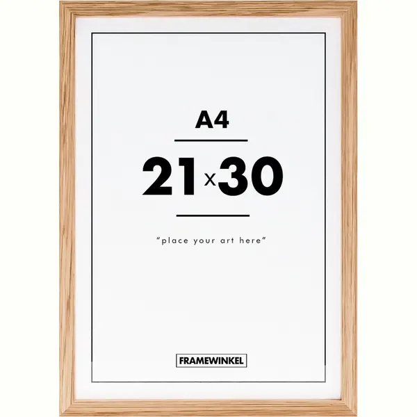 Fotolijst - Framewinkel - Premium Hout - Fotomaat 21x30 Cm (A4) - Posterlijst - Fotolijstje - Eik thumbnail
