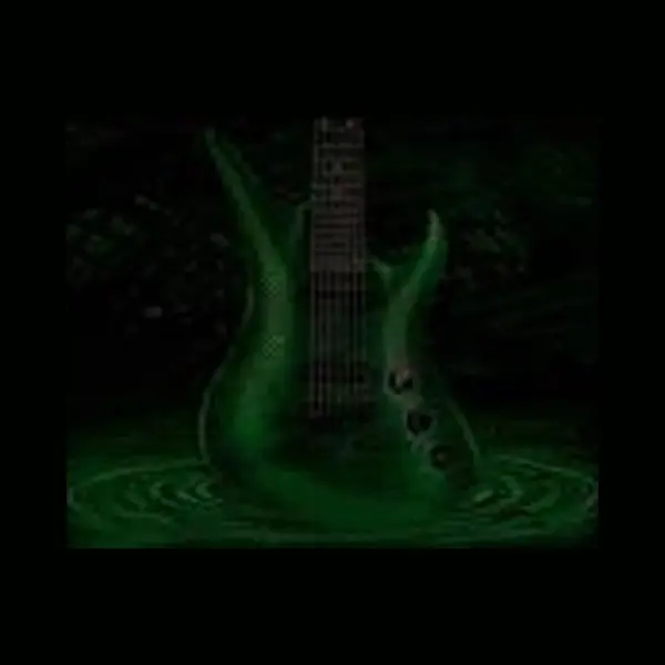 Led - T-shirt - Equalizer - Zwart - Groen Gitaar - L thumbnail