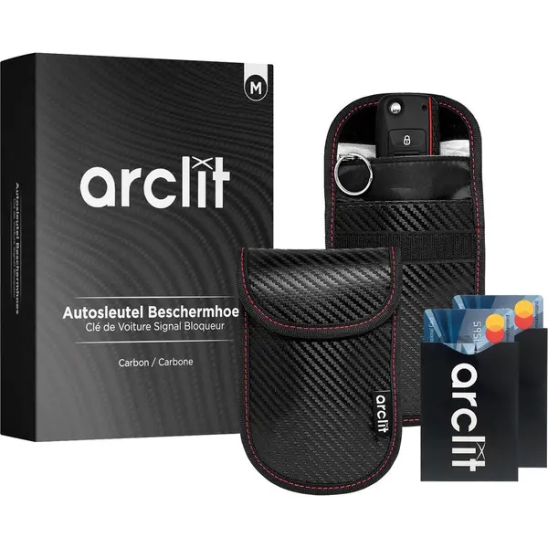 Arclit Autosleutel Beschermhoes - Maat M - Carbon - Zwart thumbnail