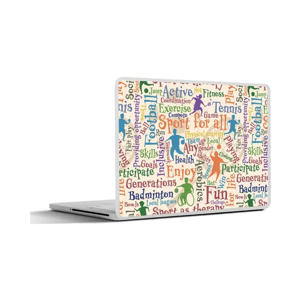 Laptop Sticker - 11.6 Inch - Patroon - Sport - Alfabet - Quotes - 30x21cm - Laptopstickers - Laptop Skin - Cover thumbnail