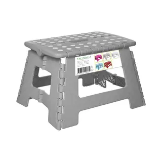Splendole Kleine Opvouwbare Opstapkruk 22cm Antislip Top Compacte Opvouwbare Plastic Kruk Gemakkelijk Op Te Bergen, Perfect Voor Opstapje Of