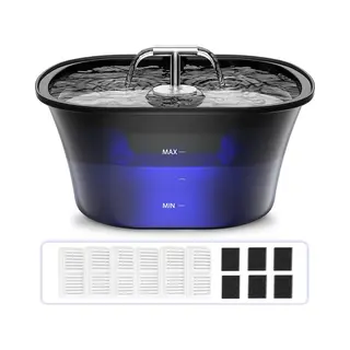 Balimo Max Balimo Drinkfontein Hond En Kat - 2.5 L - Incl. 6 Filters En 6 Sponzen - Met Led-licht - Waterdispenser Kat - Waterautomaat - Fluisterstil -