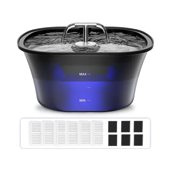 Balimo Max Balimo Drinkfontein Hond En Kat - 2.5 L - Incl. 6 Filters En 6 Sponzen - Met Led-licht - Waterdispenser Kat - Waterautomaat - Fluisterstil - thumbnail
