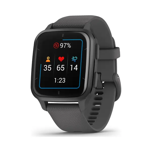 Garmin Venu Sq 2 3.56 cm (1.4") Amoled 40 mm Digital Touchscreen Grau Gps (Satellit) thumbnail