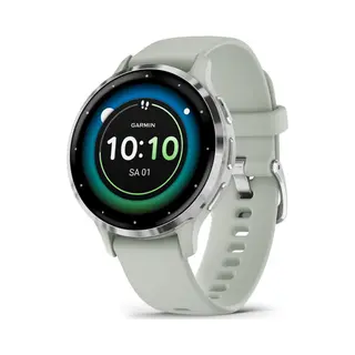 Garmin Venu 3S 3,05 cm (1.2") Amoled 41 mm Digital 390 x 390 Pixel Touchscreen Grau, Silber Wlan Gps