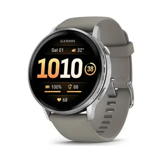 Garmin Venu 4 3,56 cm (1.4") Amoled 45 mm Digital 454 x 454 Pixel Touchscreen Silber Wlan Gps