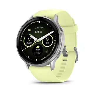 Garmin Venu 010-03014-02 Smartwatch/ Sportuhr 3,56 cm (1.4") Amoled 45 mm Digital 454 x 454 Pixel Touchscreen Silber Wlan Gps