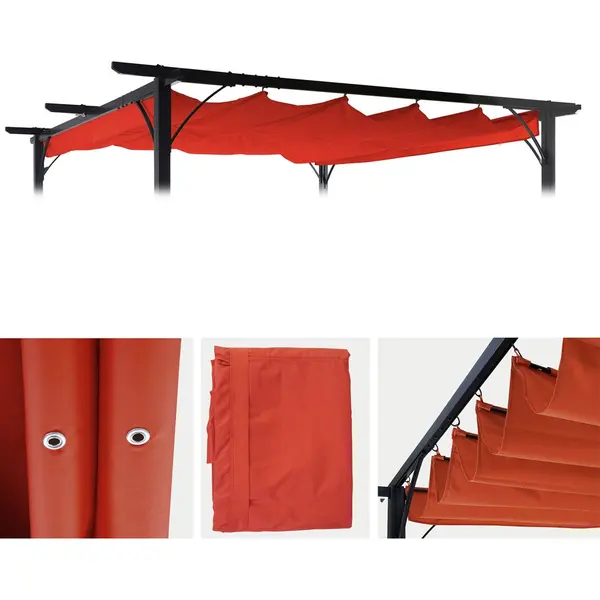 Cosmo Casa Vervangingshoes - 320x250cm - Voor Dak - Pergola Paviljoen - 3x3m - Terracotta thumbnail