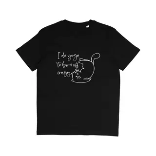 Stanley/Stella T Shirt Met Grappige Yoga Print En Quote - Wit - Maat Xl