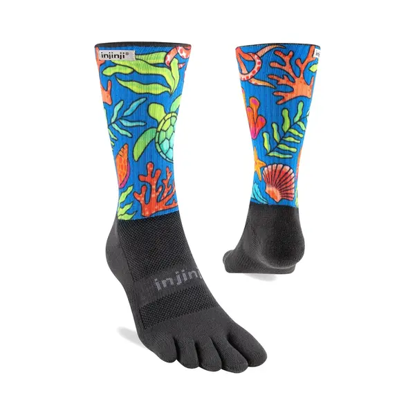 Injinji Trail Midweight Crew - Blauw/Groen - 37-40 thumbnail