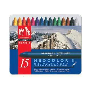 Caran d-Ache Neocolor Ii 15's Waspastel Hard Blauw, Meerkleurig 15 stuk(s)