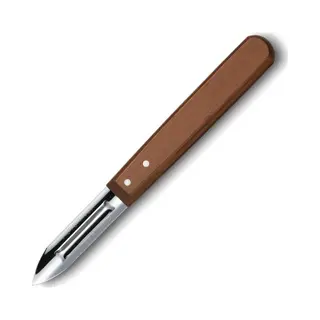 Victorinox Double Edge Potato Peeler With Wooden Handle, Stainless Steel, Brown, 16cm X 2cm