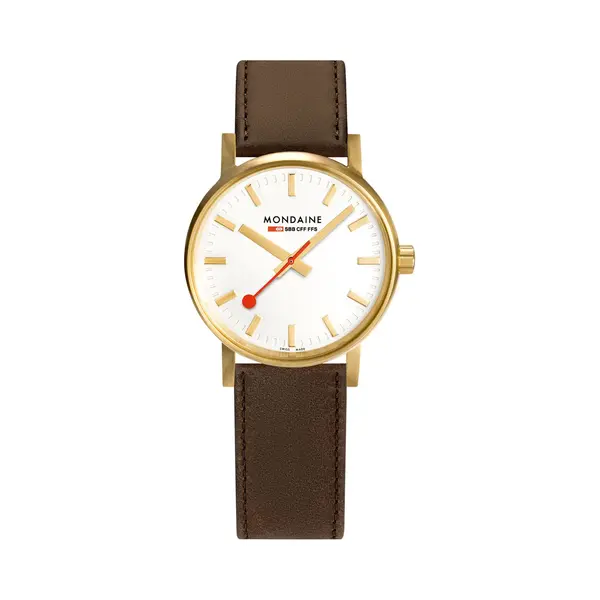 Mondaine Mse.30112.Lg Evo2 - Horloge - Leer - Bruin - 30mm thumbnail