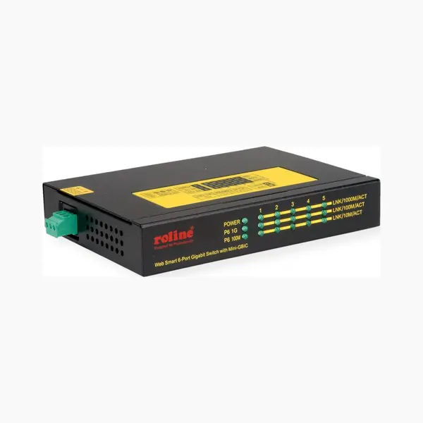 Roline 21.13.1162 Netzwerk-Switch Gigabit Ethernet (10/100/1000) Power over Ethernet (PoE) Schwarz thumbnail
