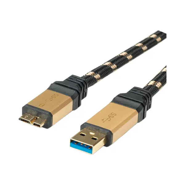 Roline Gold Usb 3.0 Kabel, Usb A Stecker - Usb 3.0 Micro B Stecker 2,0m thumbnail