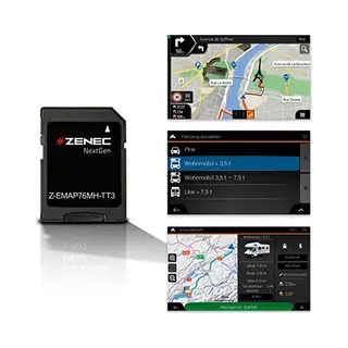 Zenec Z-EMAP76MH-TT3 – Micro Sdhc-Karte Mit Reisemobil Navigation Für Zenec Infotainer Z-E3776, Z-N1000, Z-N975 Und Z-N976, 3-D Karten Für Europa,