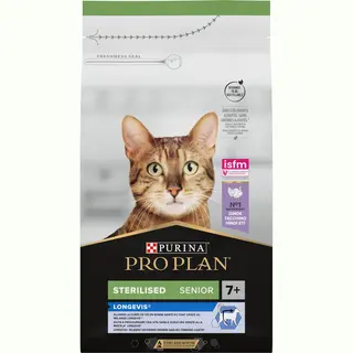 Pro Plan Sterilised Senior 7+ - Kattenvoer Droogvoer - Kalkoen - 6 X 1.5 Kg