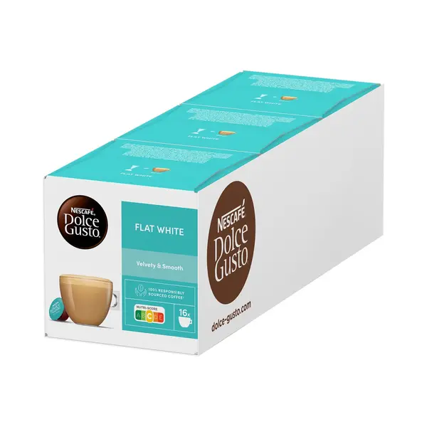 NESCAFÉ® Dolce Gusto® Coffee Capsules Compatible With Dolce Gusto® Set NescafÉ Dolce Gusto Flat White, 3 X 16 Pcs. thumbnail