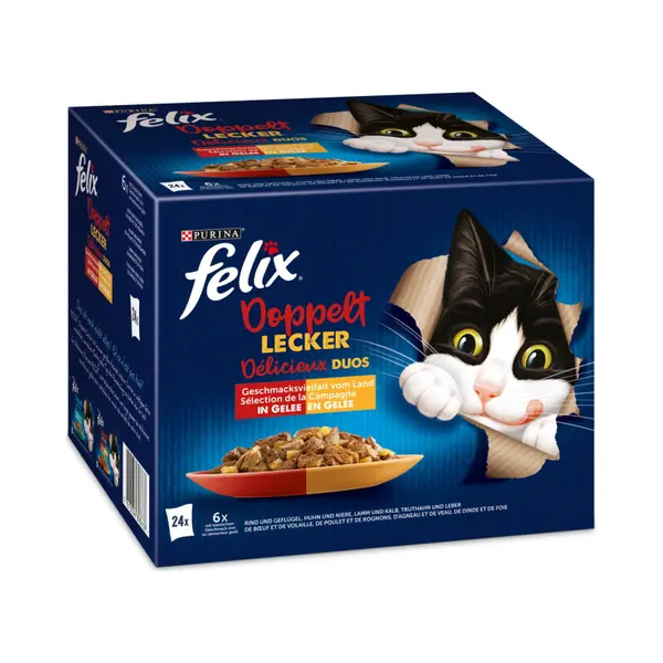 Felix So Gut Wie Es Aussieht Doppelt Lecker Vielfalt Vom Land 24x85g thumbnail