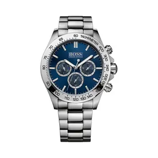 Hugo Boss Ikon 1512963 Men's Chronograph Watch – 44mm Blue Dial Stainless Steel Bracelet