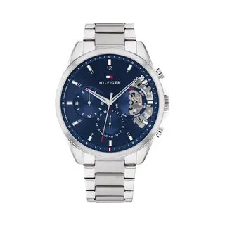 Tommy Hilfiger Multifunktionsuhr Baker 1710448, Quarzuhr, Armbanduhr, Herrenuhr, Datum, Edelstahlarmband