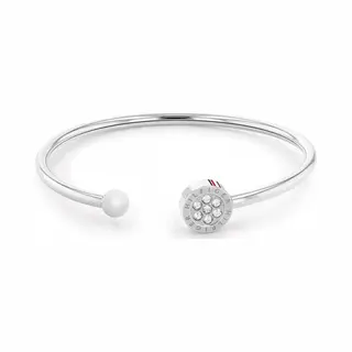 Tommy Hilfiger Bracciale In Acciaio Massiccio Con Cristalli 2780570