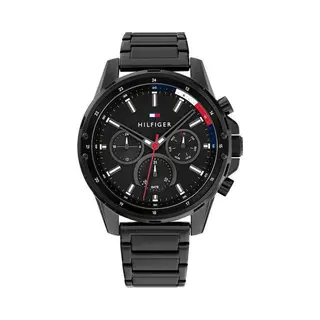 Tommy Hilfiger, Armbanduhr, Mason, Schwarz, (Chronograph)