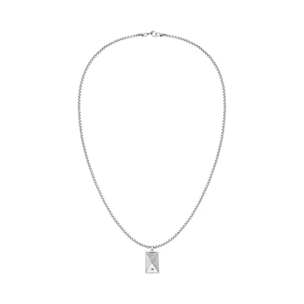 Tommy Hilfiger TJ2790564 Heren Ketting - Collier - Sieraad - Schakelketting - Staal - Zilverkleurig - Venetiaans - 60 Cm Lang thumbnail