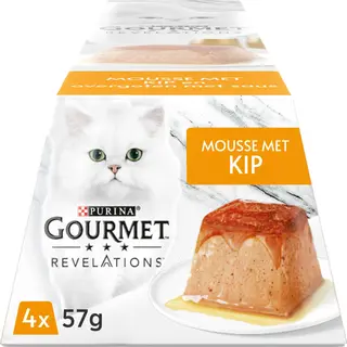 6x Gourmet Revelations Kattenvoer Nat Mousse Kip 4 X 57 Gr