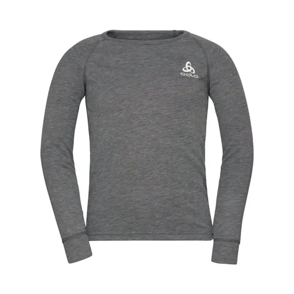 Odlo Kids Functional Underwear Long Sleeve Shirt Active Warm Eco, Odlo Steel Grey Melange, 152 thumbnail