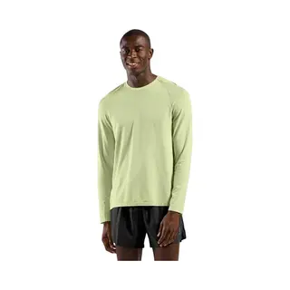 Odlo, Herren, Funktionsshirt, Essentials Seamless Langarm-Laufshirt (M), Gelb, Grau, Grün, M