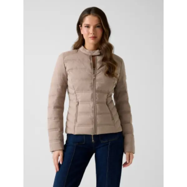 Guess For Woman. W6RL02WJ492 Quilted Jacket With Brown 4G Logo (Xs), Casual, Polyester thumbnail