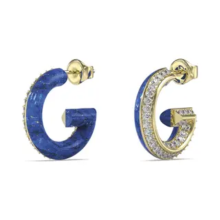 Guess G Crystal Gold And Blue Earrings JUBE05436JWYGBLT-U