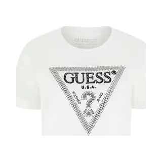 Guess Krystal Triangle T-shirt Met Korte Mouwen Wit Xl Vrouw