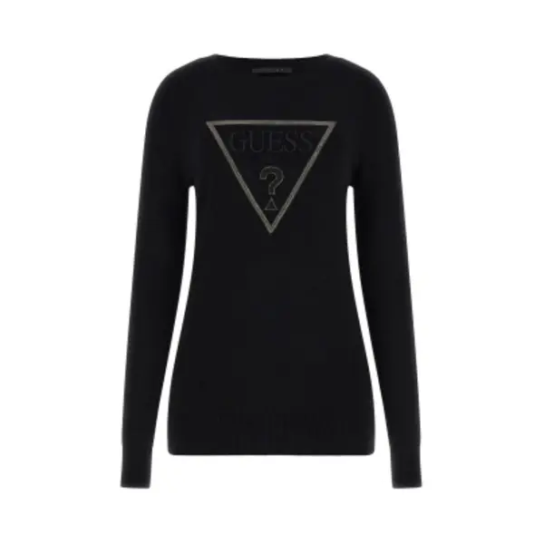 Guessvoor Vrouwen. W6RR49Z2NQ2 Sasha T-shirt Zwart (Xl), Casual, Viscose, Lange Mouwen thumbnail