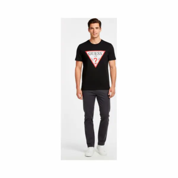 Guess Für Herren. M2GI68KBA60 T-shirt Basic Logo Dreieck Schwarz (S), Lässig, Polyester, Kurzarm thumbnail