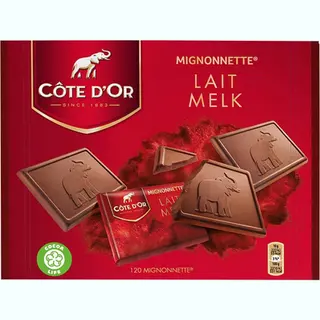 Côte D'Or Mignonnette Melkchocolade - Chocolaatjes Melk 120 X 10g - 1, 2KG - Chocoladerepen En Tabletten - Chocolade Voor Bij De Koffie - Voorraad -