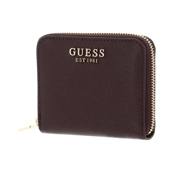 Guess Portemonnee Laurel Slg Small Zip Around Wallet Plum Paars thumbnail
