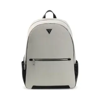 Guess Laptop Rugzak Met Laptopvak Torino Backpack Black / White Beige