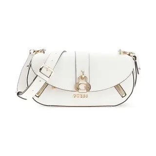 Guess Schoudertas Jessa Flap Crossbody Bag White Wit