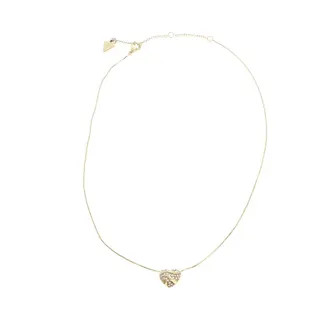 Guess JUBN04501JWYGT-U Women's Gold Heart Necklace, Crystal