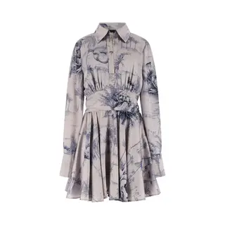 Schwingendes Kleid Mit Langen Ärmeln Für Damen Guess Concetta Flare