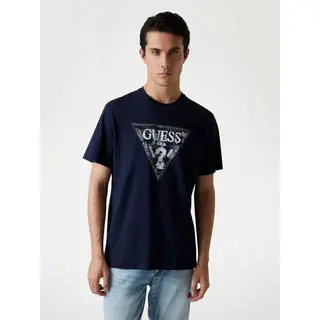 Guess Guetriangle T-shirt Met Korte Mouwen Blauw Xs Man
